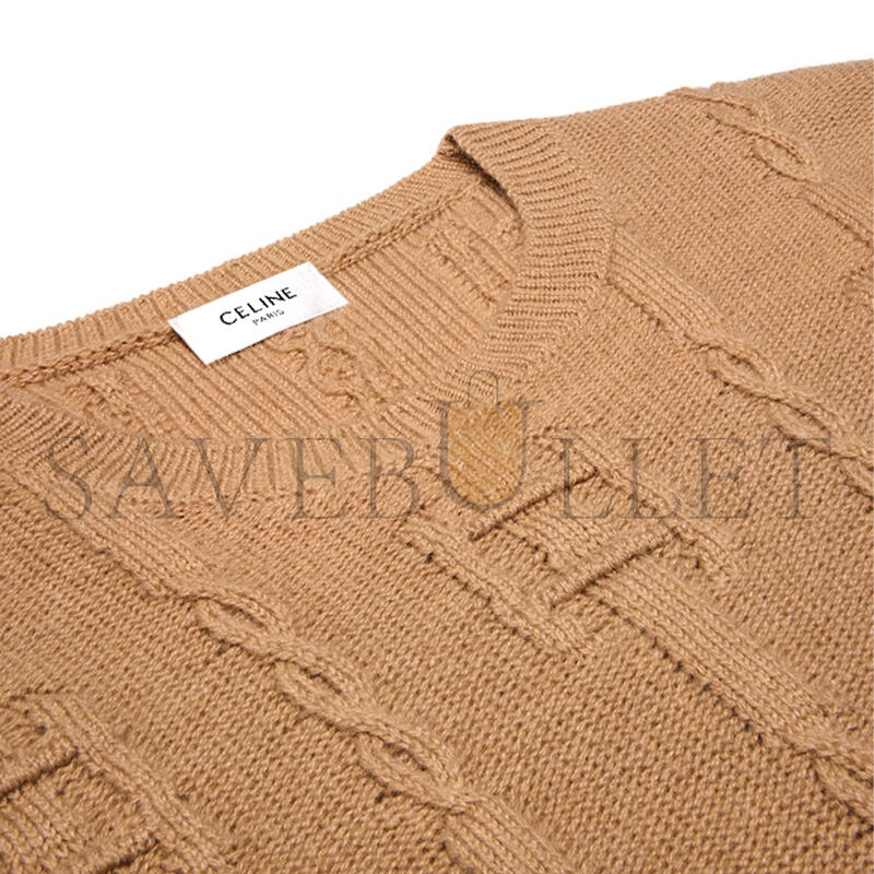 CELINE CREWNECK SWEATER IN CHAINS CASHMERE RY0MF0Y51.03CM